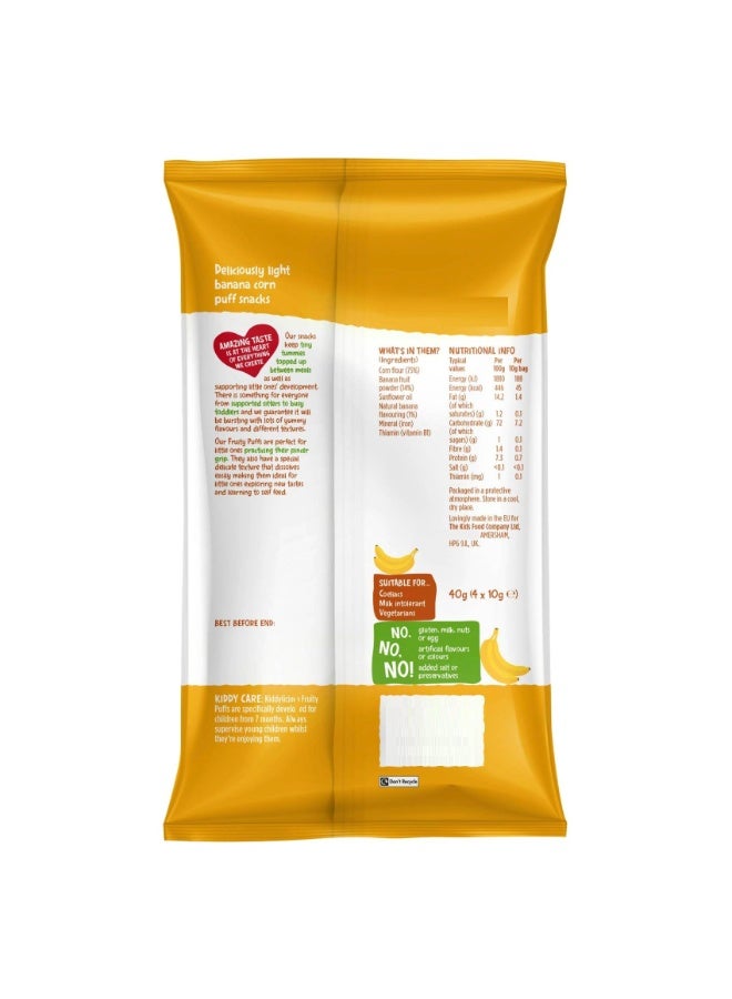 Kiddylicious Banana Fruity Puffs 7+Months 4X10G - Image 2